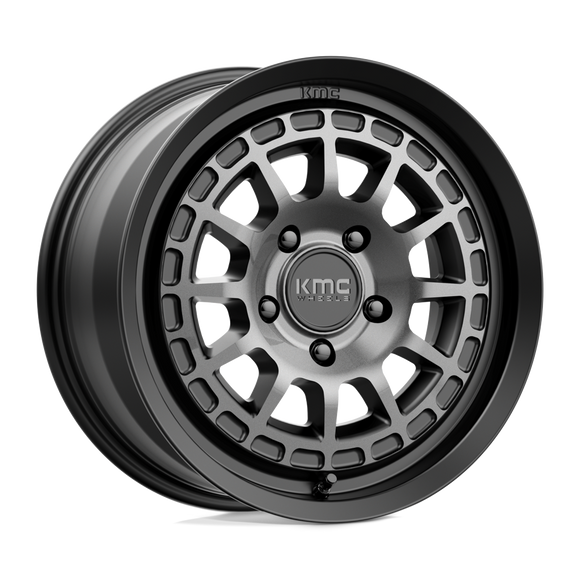 17X8 KMC KM719 CANYON Satin Black With Gray Tint 5X114.3 ET35 wheel/rim