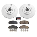 PowerStop Genuine Geomet Coated Rotor and Low-Dust Ceramic Brake Pad Kit