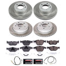 PowerStop Semi-Coated Rotor and Low-Dust Ceramic Brake Pad Kit