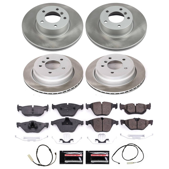 PowerStop Semi-Coated Rotor and Low-Dust Ceramic Brake Pad Kit