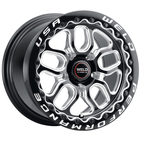 15x10 WELD Performance Laguna Beadlock Black Mill 5x114.3 5x4.5 ET25 Wheel