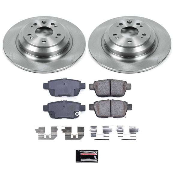 PowerStop OE Stock Replacement Low-Dust Ceramic Brake Pad and Rotor Kit