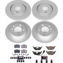 PowerStop Genuine Geomet Coated Rotor and Carbon-Fiber Ceramic Brake Pad Kit