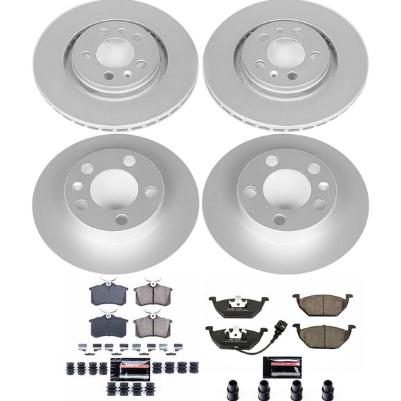PowerStop Genuine Geomet Coated Rotor and Carbon-Fiber Ceramic Brake Pad Kit