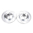 PowerStop Evolution Drilled Slotted Rotors Pair Rear For BMW 330i