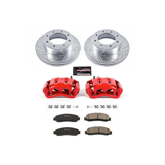 PowerStop Z23 Daily Driver Carbon-Fiber Ceramic Pads Drilled & Slotted Rotor & C