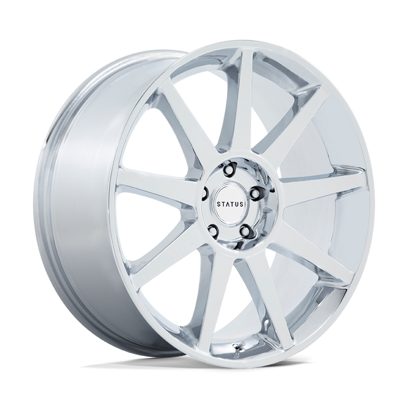 22X9.5 Status Mammoth Chrome 5X127 5X5 ET30 Wheel Rim