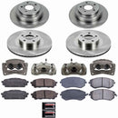 PowerStop OE Stock Replacement Low-Dust Ceramic Brake Pad, Rotor and Caliper Kit