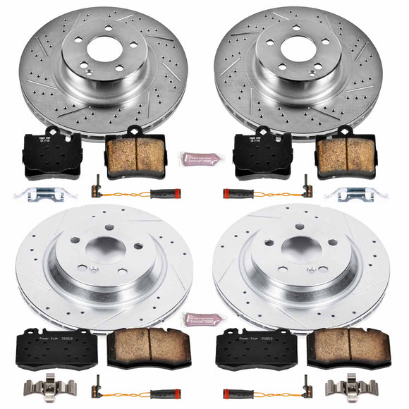 PowerStop Z23 Daily Driver Carbon-Fiber Ceramic Brake Pad and Drilled & Slotted