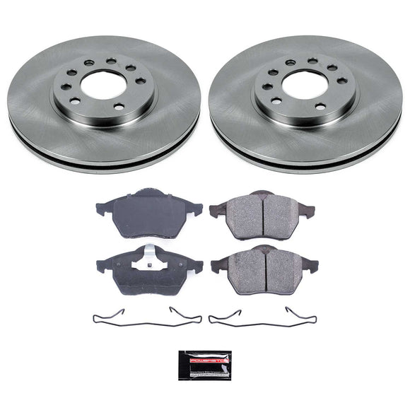 PowerStop OE Stock Replacement Low-Dust Ceramic Brake Pad and Rotor Kit