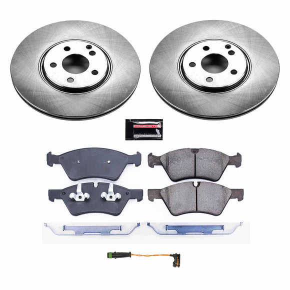 PowerStop OE Stock Replacement Low-Dust Ceramic Brake Pad and Rotor Kit
