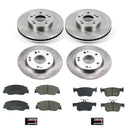 PowerStop OE Stock Replacement Low-Dust Ceramic Brake Pad and Rotor Kit