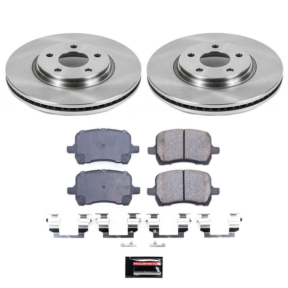 PowerStop OE Stock Replacement Low-Dust Ceramic Brake Pad and Rotor Kit
