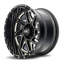 24x14 Hardrock Bones XPosed Gloss Black Milled 8x165.1 ET-76 wheel/rim-3