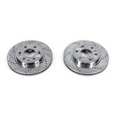 PowerStop Evolution Drilled Slotted Rotors Pair Front For Chevrolet Tahoe