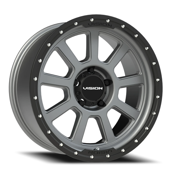 18x9 Vision 350 Ojos Satin Grey Wheel 5x114.3 ET12 CB83