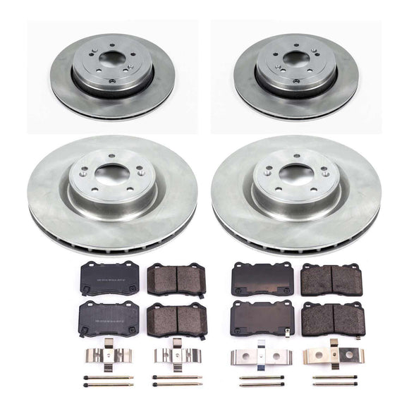 PowerStop OE Stock Replacement Low-Dust Ceramic Brake Pad and Rotor Kit