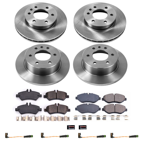 PowerStop OE Stock Replacement Low-Dust Ceramic Brake Pad and Rotor Kit