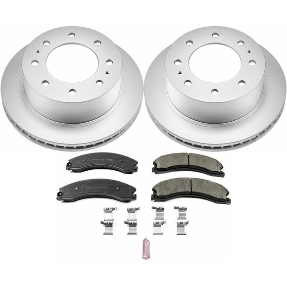 PowerStop Genuine Geomet Coated Rotor and Low-Dust Ceramic Brake Pad Kit