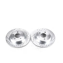 PowerStop Evolution Drilled Slotted Rotors Pair Rear For Ford Mustang