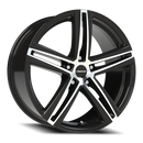 19x8.5 Vision Nitrous Gloss Black Machined Face 5x114.3 ET40 CB73.1 Wheel Rim