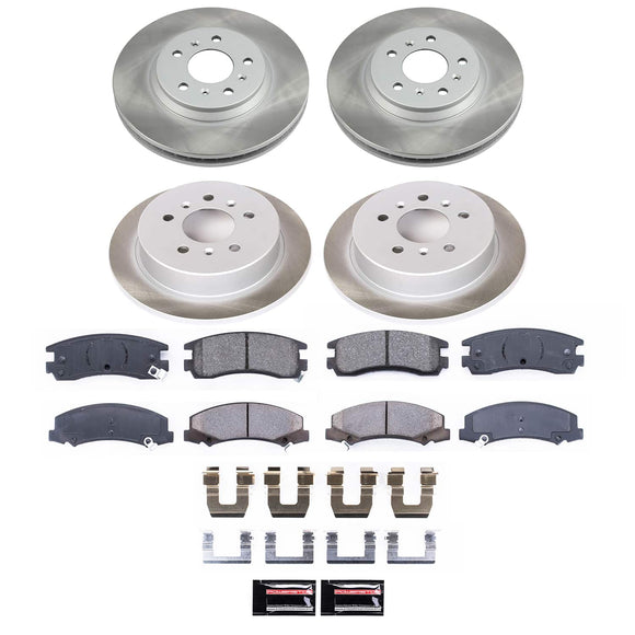 PowerStop Semi-Coated Rotor and Low-Dust Ceramic Brake Pad Kit