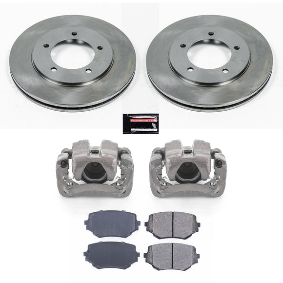 PowerStop OE Stock Replacement Low-Dust Ceramic Brake Pad, Rotor and Caliper Kit