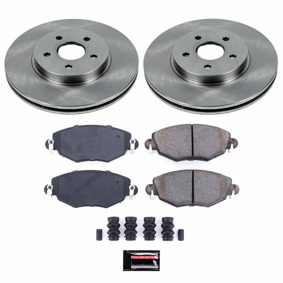PowerStop OE Stock Replacement Low-Dust Ceramic Brake Pad and Rotor Kit