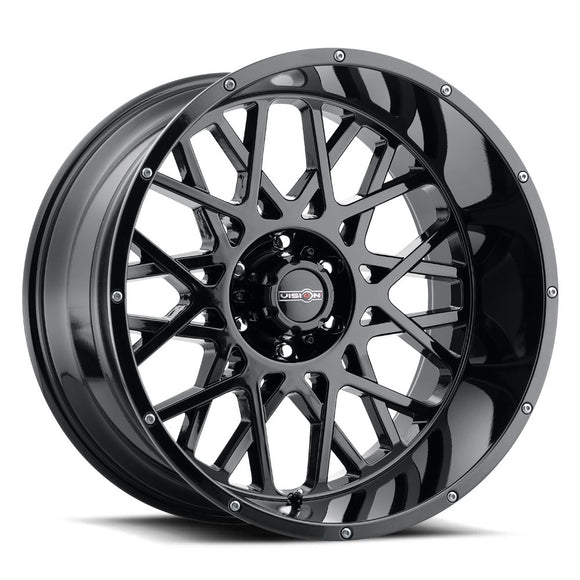 20x12 Vision 412 Rocker Gloss Black Wheel 6x139.7 ET-51 CB106.2