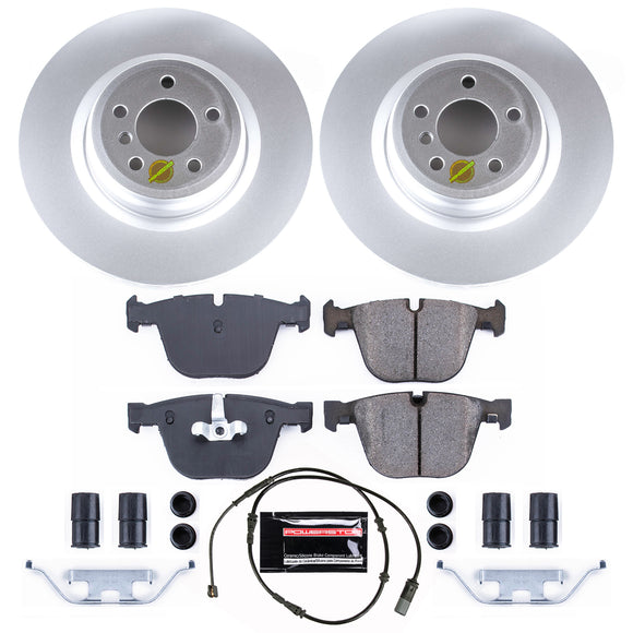 PowerStop Genuine Geomet Coated Rotor and Carbon-Fiber Ceramic Brake Pad Kit
