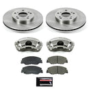 PowerStop OE Stock Replacement Low-Dust Ceramic Brake Pad, Rotor and Caliper Kit