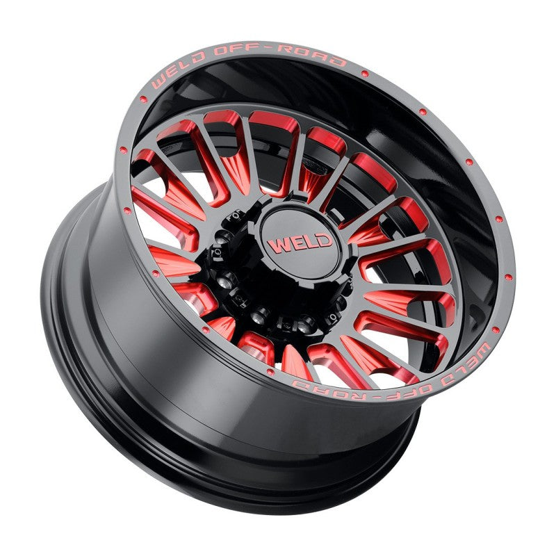 20x10 WELD Off-Road Scorch Black Red 5x114.3 5x127 5x4.5 5x5 ET-18 Wheel - 0