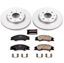 PowerStop Genuine Geomet Coated Rotor and Low-Dust Ceramic Brake Pad Kit