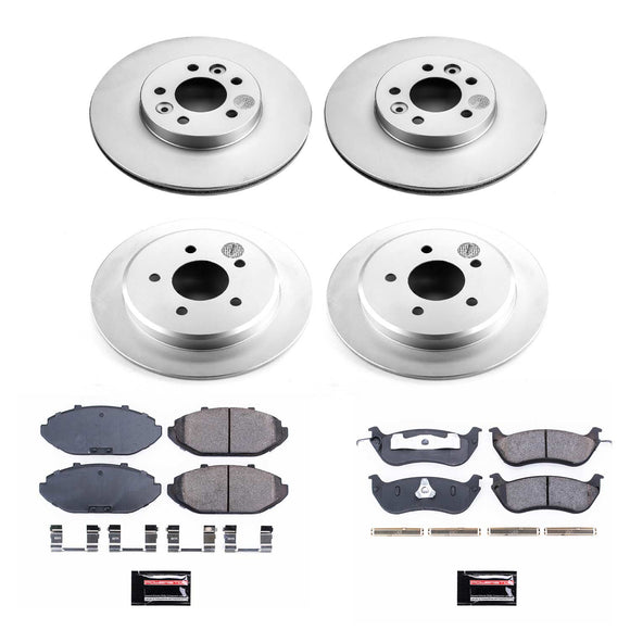 PowerStop Genuine Geomet Coated Rotor and Low-Dust Ceramic Brake Pad Kit