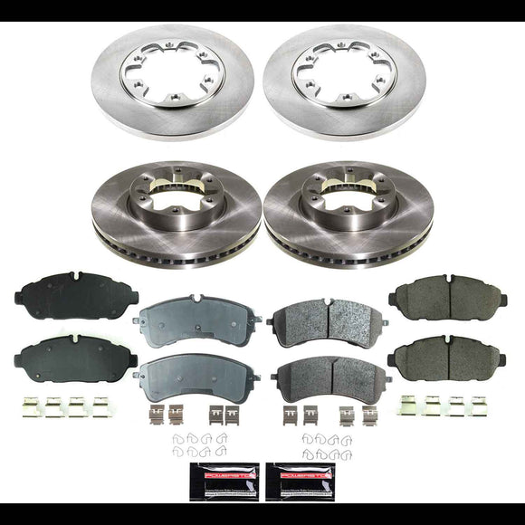PowerStop OE Stock Replacement Low-Dust Ceramic Brake Pad and Rotor Kit