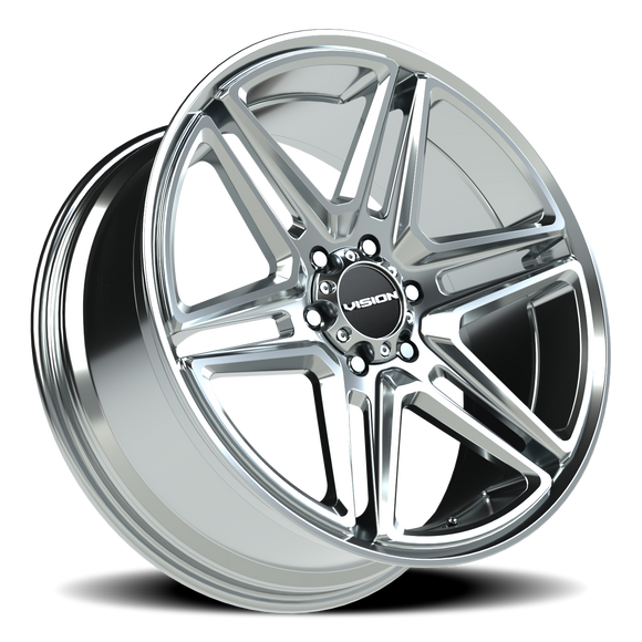 22x9.5 Vision 476 Wedge Chrome Wheel 6x139.7 ET30 CB78.1