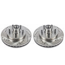 PowerStop Evolution Drilled Slotted Rotors Pair Front For Chevy C1500 Suburban