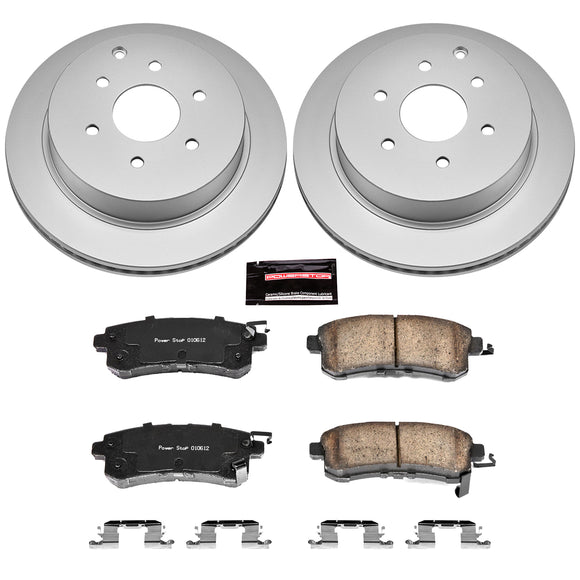 PowerStop Genuine Geomet Coated Rotor and Low-Dust Ceramic Brake Pad Kit
