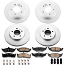 PowerStop Genuine Geomet Coated Rotor and Low-Dust Ceramic Brake Pad Kit