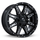 17x8 RTX Ravine Black Milled 5x135/139.7 ET0 wheel/rim