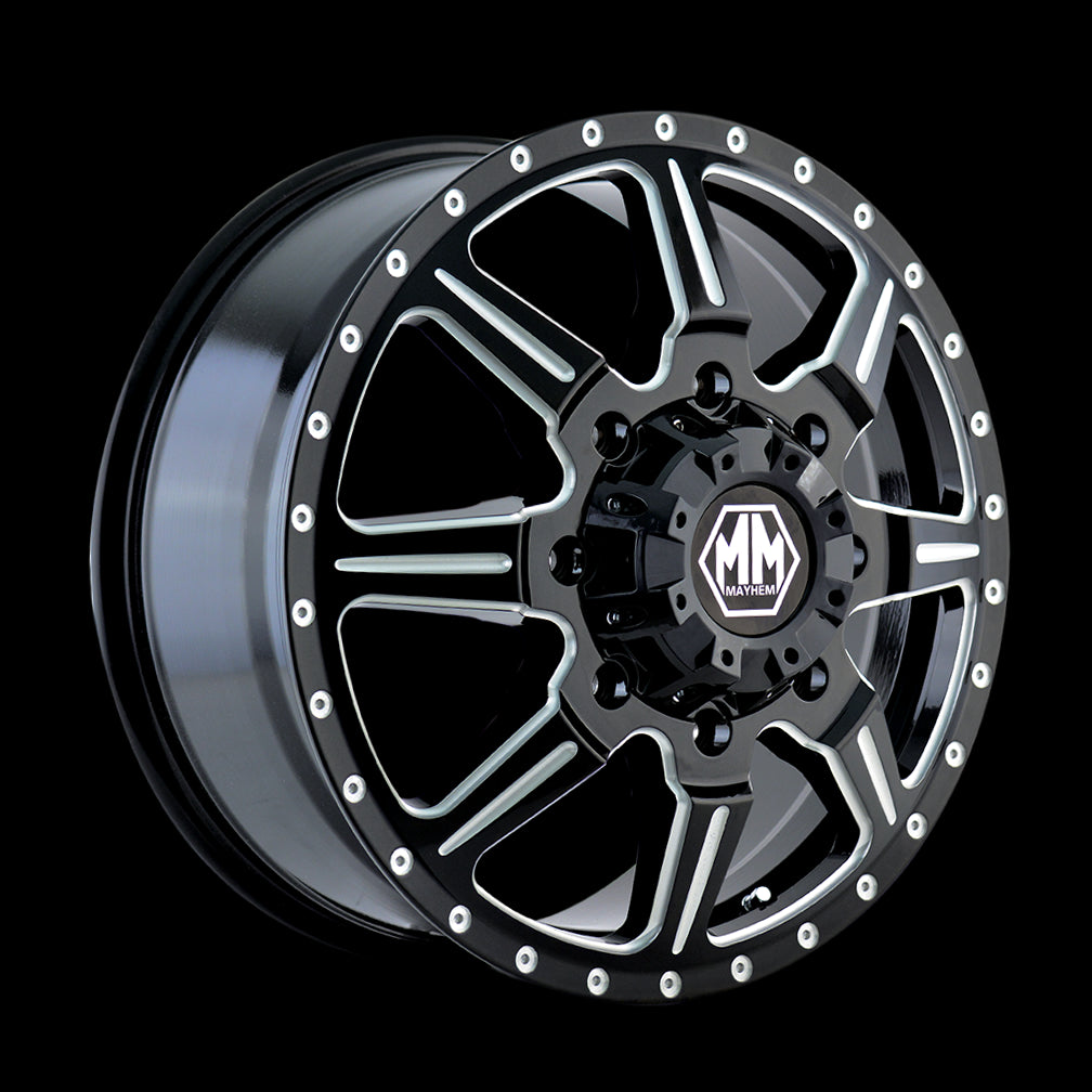 19.5x6.75 Mayhem Monstir Black-Milled Wheel/Rim 8x170 8101-9670MF