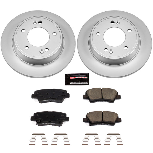 PowerStop Genuine Geomet Coated Rotor and Low-Dust Ceramic Brake Pad Kit