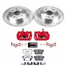 PowerStop Z26 Street Performance Ceramic Brake Pad, Drilled Slotted Rotor, and C