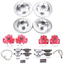 PowerStop Z26 Street Performance Ceramic Brake Pad, Drilled Slotted Rotor, and C