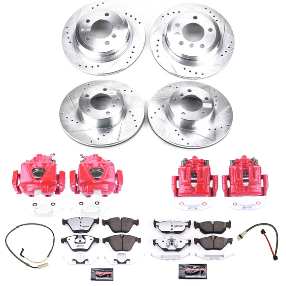 PowerStop Z26 Street Performance Ceramic Brake Pad, Drilled Slotted Rotor, and C