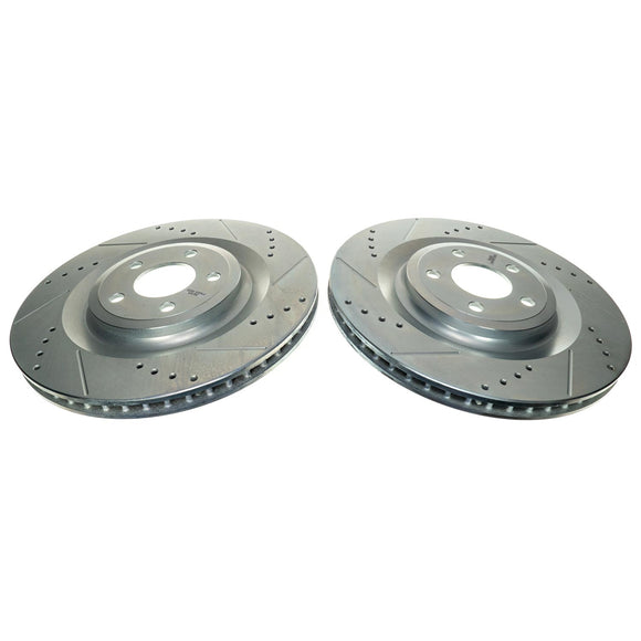 PowerStop Evolution Drilled Slotted Rotors Pair Rear For Ford Explorer