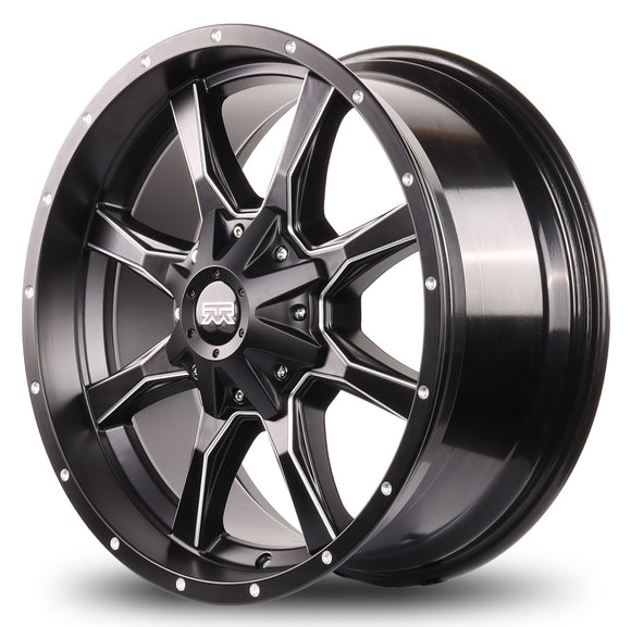20x9 Mudder Trucker MT513 Black Milled 6x135 6x139.7 6x5.5 ET18 Wheel