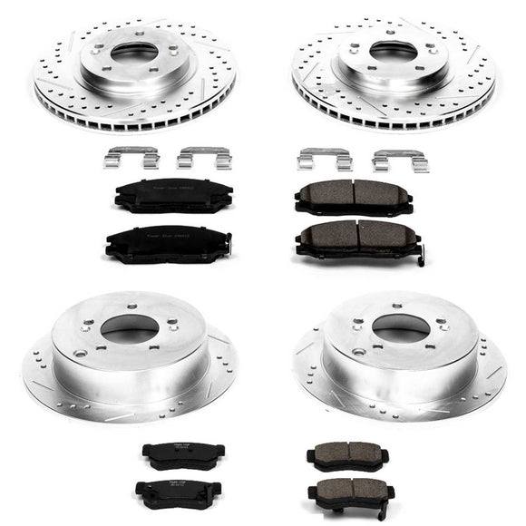 PowerStop Z23 Daily Driver Carbon-Fiber Ceramic Brake Pad and Drilled & Slotted