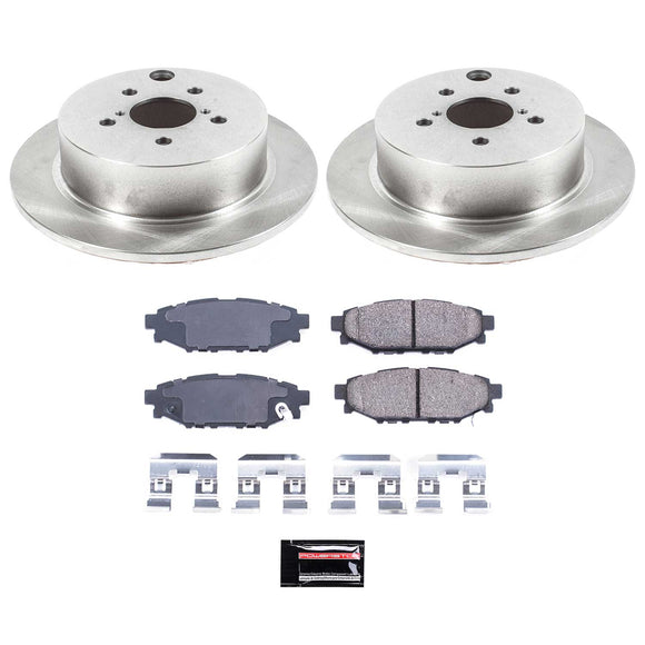 PowerStop OE Stock Replacement Low-Dust Ceramic Brake Pad and Rotor Kit