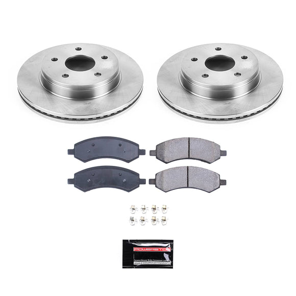 PowerStop OE Stock Replacement Low-Dust Ceramic Brake Pad and Rotor Kit